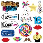 18th Birthday Photo Booth Party Props - 40 Pieces - Funny 18th Birthday Party Supplies, Decorations and Favors - Image 5