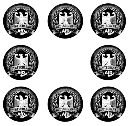 Sammys Shirt Store 96 Stück Aufkleber 4cm rund Deutschland AFD Adler Neuwahlen Sticker Sparpack gut haftend Aktiv Werden 5 cm