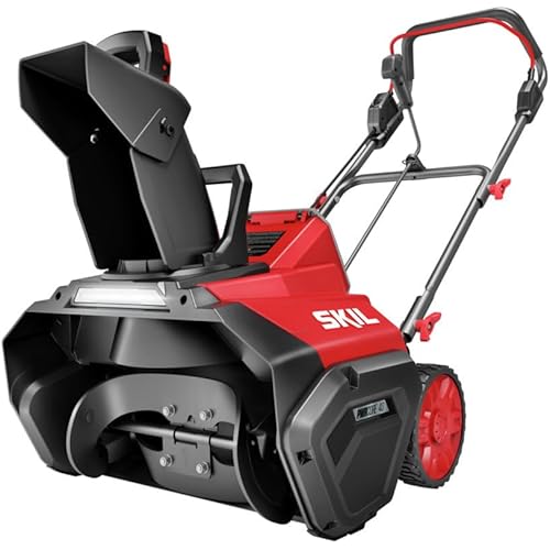 SKIL PWR CORE 40 Brushless 40V 20 in. Single Stage Snow Blower Tool Only SB2001C-00, Red