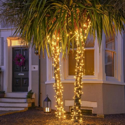 Image of LED Fairy String Lights 12 Meter Yellow Copper Wire | Waterproof & Energy Saving Decorative Lights for Diwali, Home, Bedroom, Wedding, Balcony & Garden (Pack of 1)