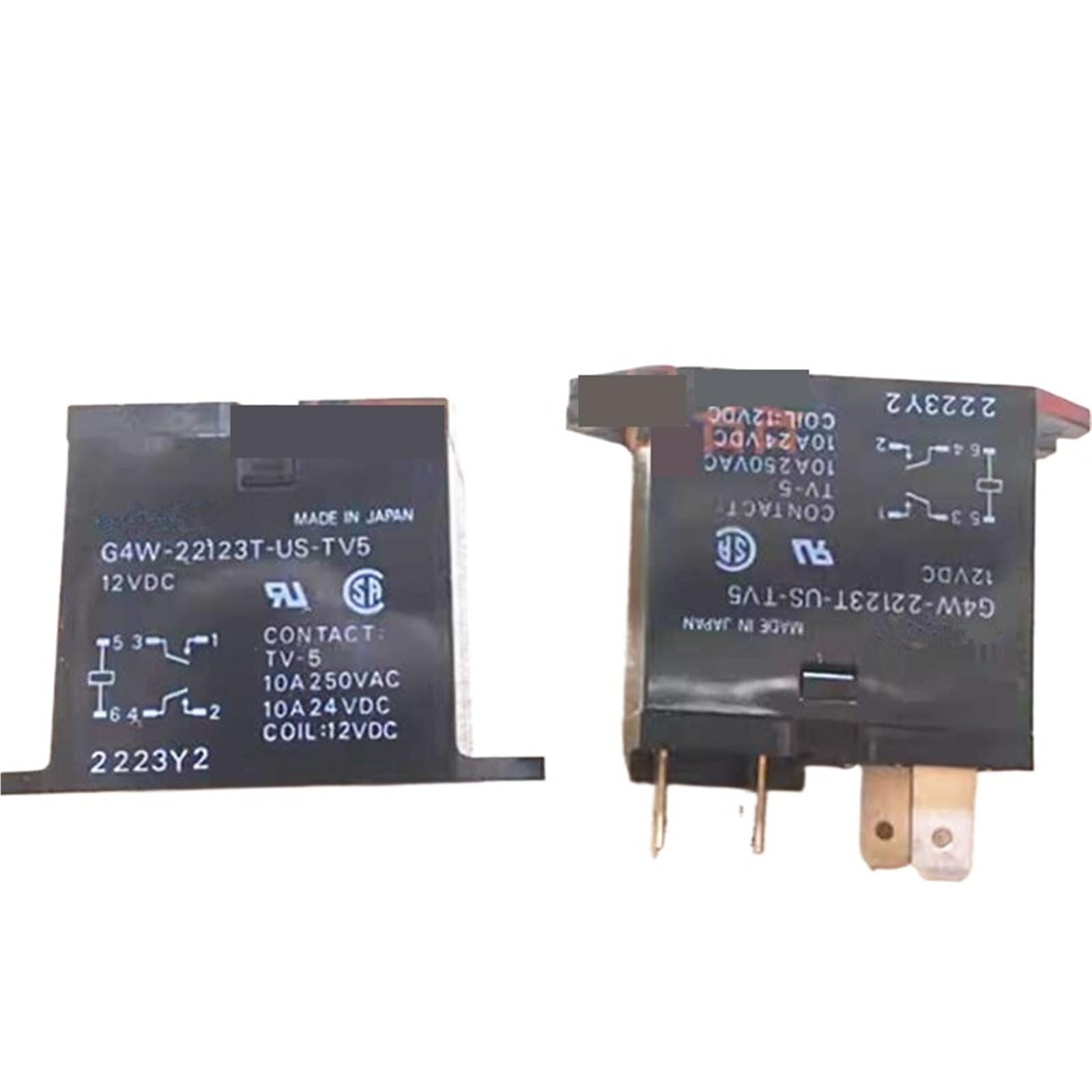 Relais 12 V CC G4W-22123T-US-TV5 pour réparer les pannes d'alimentation TV et audio