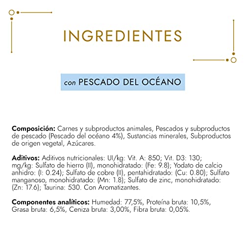 Miniatura 3 de GOURMET Gold Mousse, Comida Húmeda para Gato Adulto, Mousse de Pescado del Océano, Pack de 24 Latas de 85 g