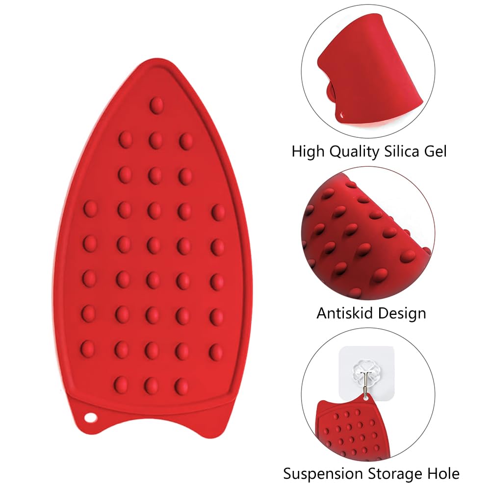 Tappetino In Silicone Per Appoggiare Il Ferro Da Stiro - Resistente Al Calore, Antiscivolo E Salvapiano - Include Anche Telo Isolante Per Stiro - Foto 7