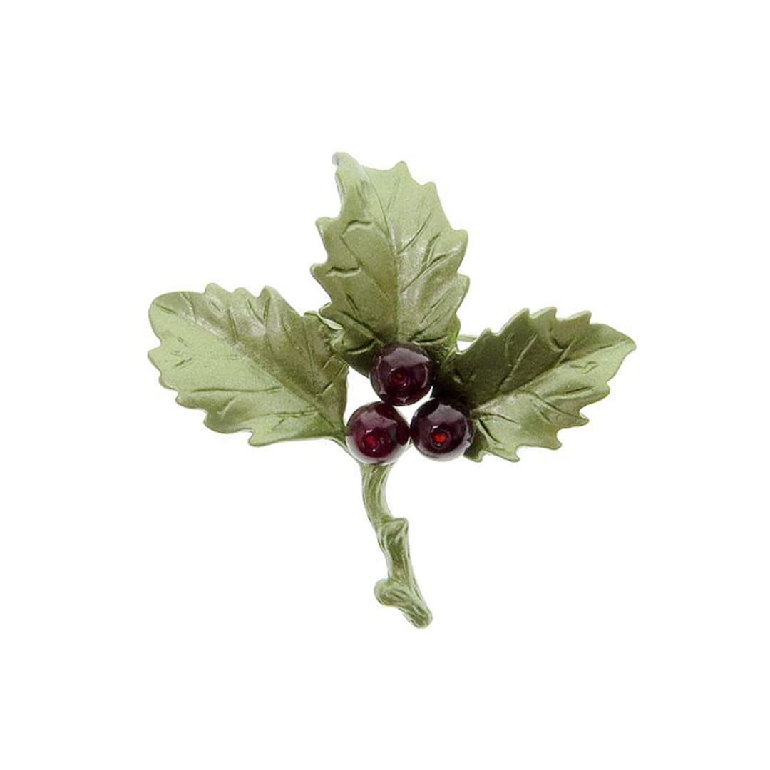 Blatt Holly Grüne Granat Brosche Seidenschalschnalle Mann Hochzeit Hut Rock Broschen Accessoires Obst 2 Duschvorhang