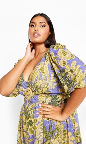 Image of City Chic Women's Plus Size Maxi Dress - Daydream Print