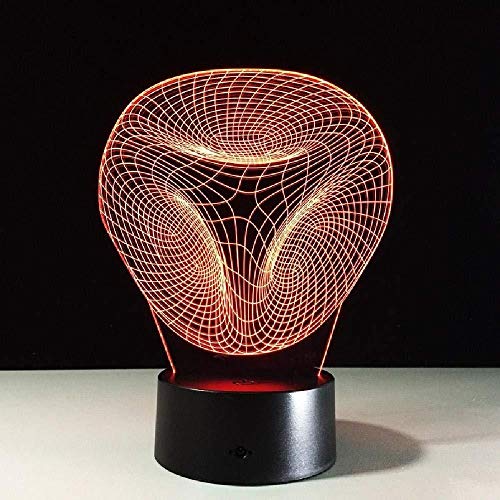 Preisvergleich Produktbild Abstrakte geometrische künstlerische 3D LED USB-Lampe kreative künstlerische Mode Nachtlicht Lava Design Home Decoration Birne RGB Lichter