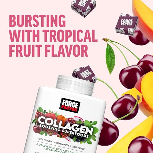 image for Force Factor Collagen Boosting Superfoods, Vegan Collagen Booster for 