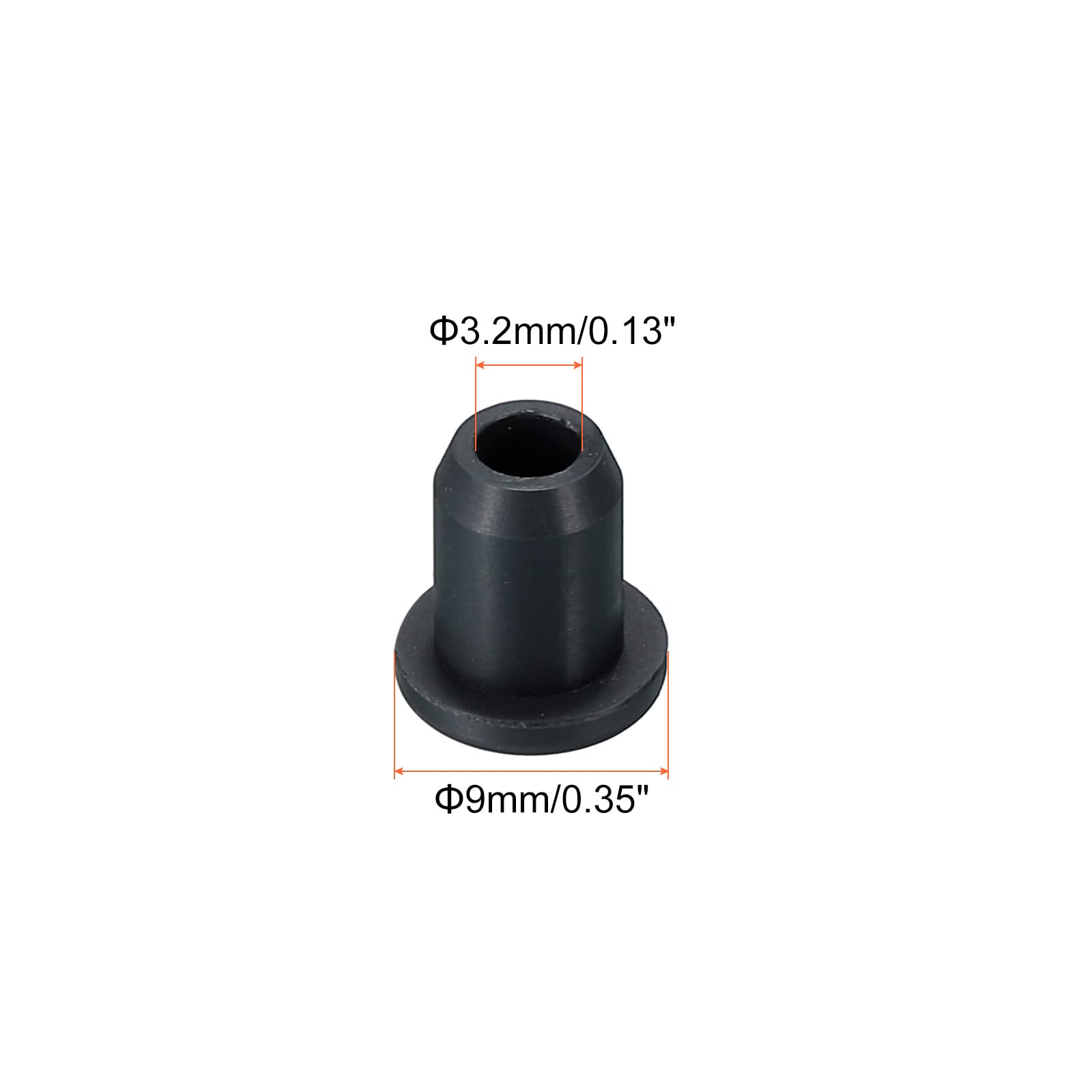 Lot De 8 Passe-fils Caoutchouc Uxcell – 25mm Ext, 20mm Int, Noir Pour Câbles