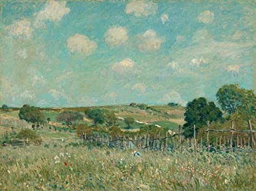 Peinture sur toile d'art de la prairie de Sisley pour décoration murale de chambre