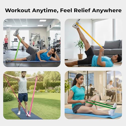 Image of Durafit91 Resistance Bands Set of 3(Extra Light to Heavy) Exercise Thera Band for Unisex, Natural Latex Stretch Band for Yoga, Pilates, Strength Training,Home Workout,Gym Fitness,Physical Therapy