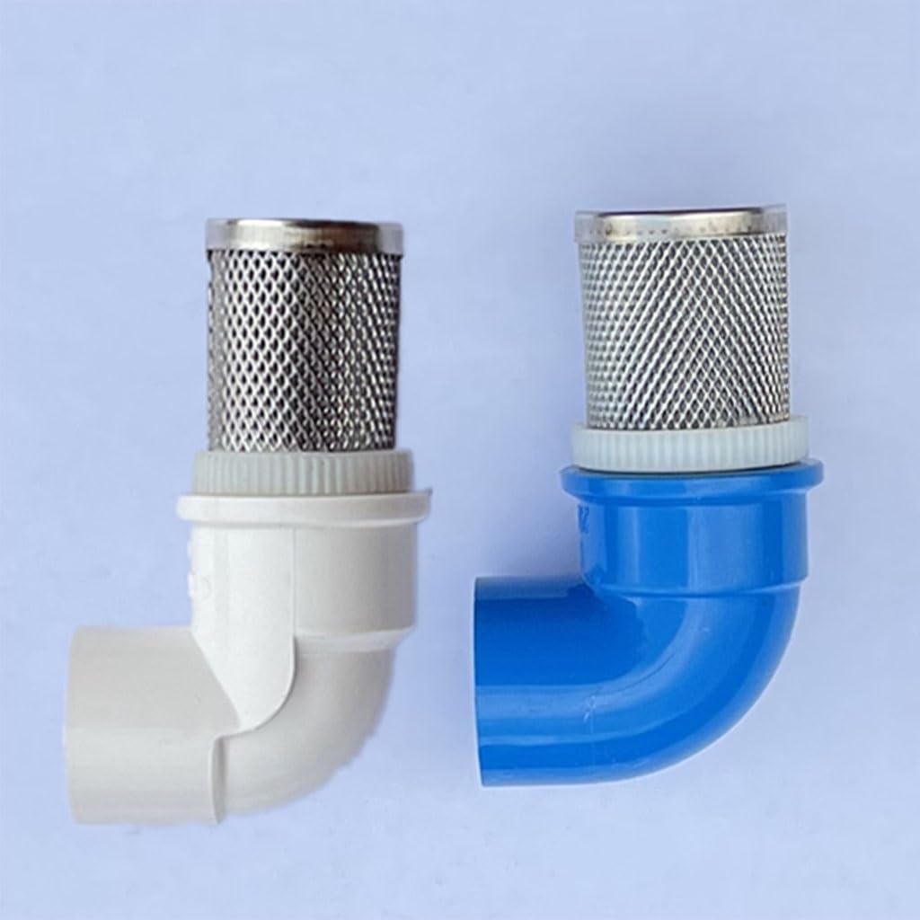 1pcs 20mm 25mm 32mm PVC elbow Filter For Garden Irrigation Water Pump Inlet Fillter Aquarium Pipe Fittings(Grey,20mm)