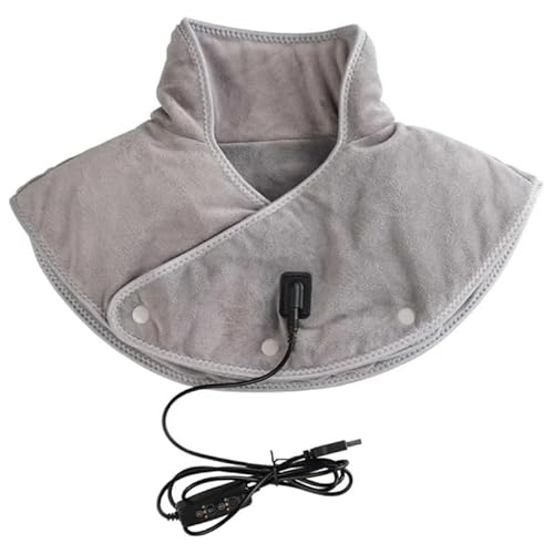 BANGHA - Electric Heated Throw Blanket Electric Heating Pad Neck Shoulder Shawl Winter Rapid Blanket Heated Massage Cape Cervical Massager Relieve Fatigue(Grey Just Heat)