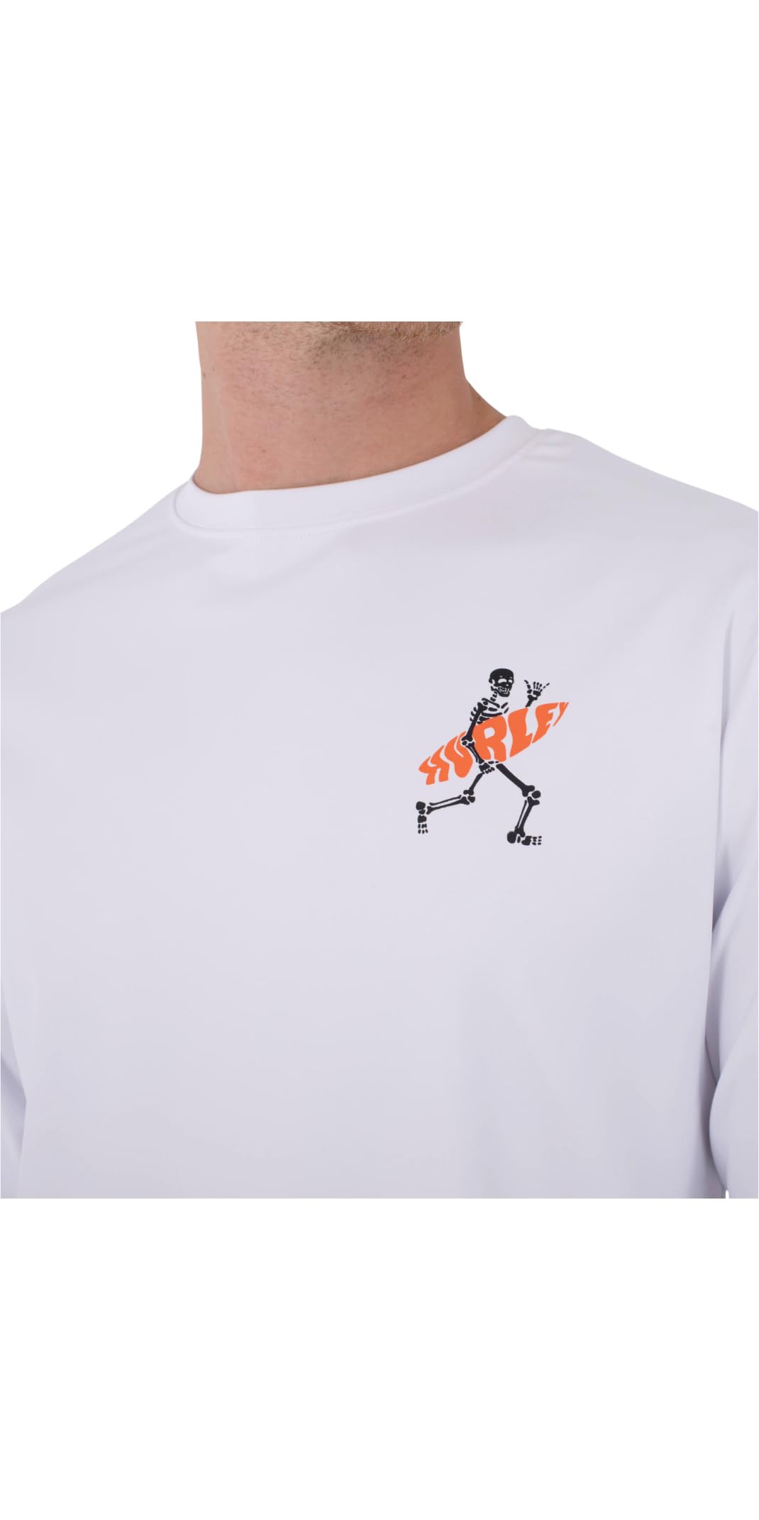 Hurley Men's Long-Sleeved Surf Lycra - Flamengue T-Shirt Uomo