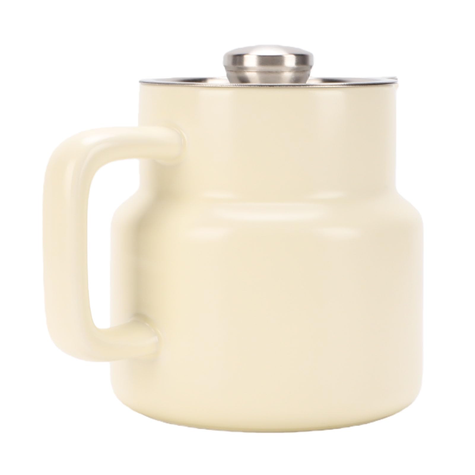 Asixxsix Contenitore per grasso da 1500 ml con filtro a tenuta stagna | Tanica per la Conservazione Dell'olio, Acciaio Inossidabile Ceramico, Filtro a Maglia Fine Rimovibile, Beccuccio a Prova di