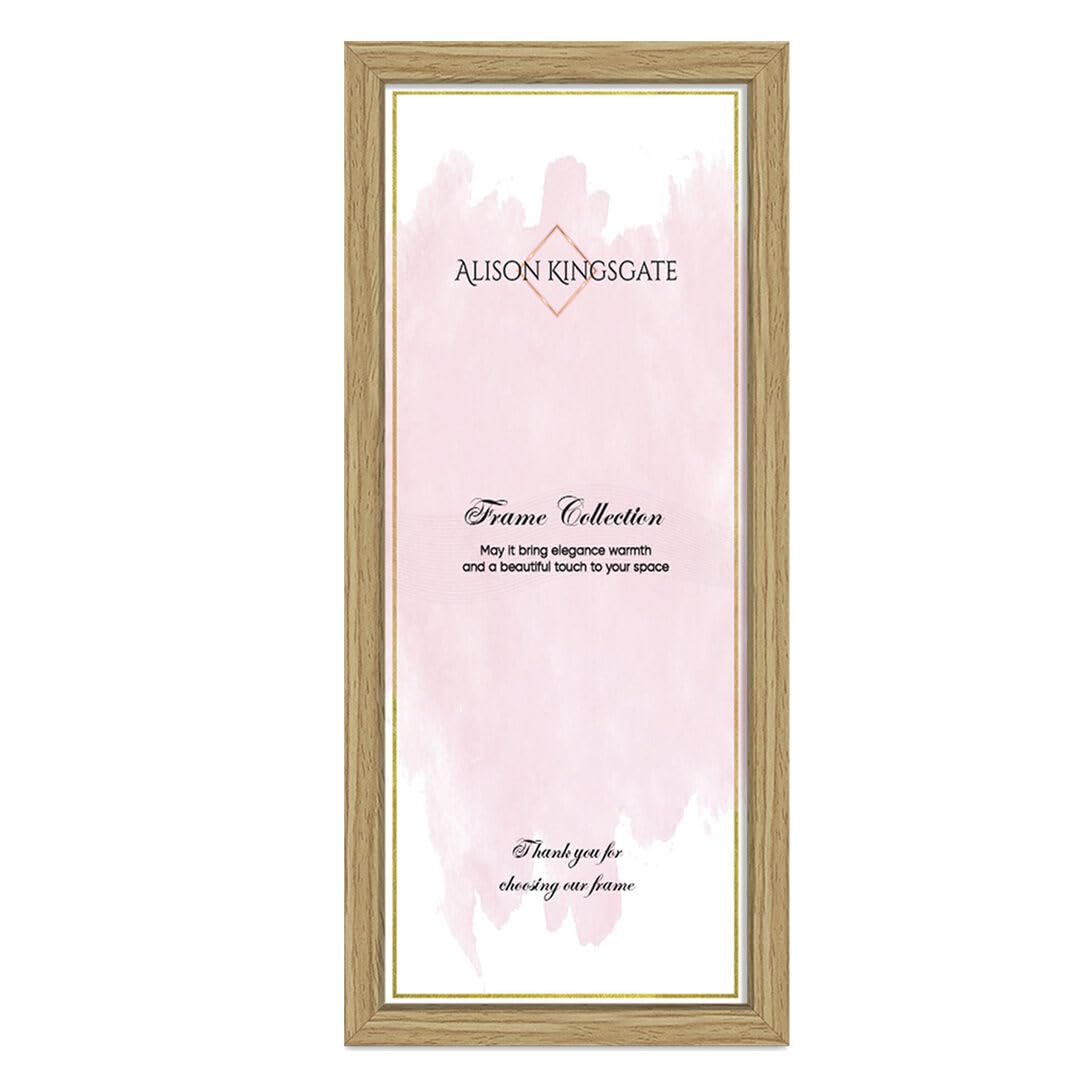 Alison Kingsgate Modern Light Oak Picture Frame for Photos - 16X8