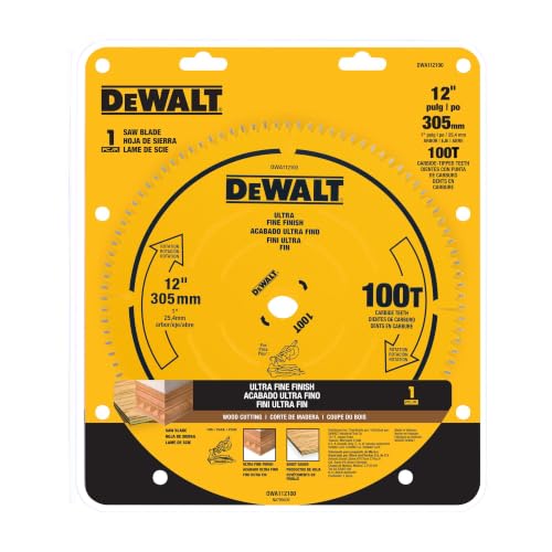 Image of DEWALT Miter Saw Blade, 12 inch, 100 Tooth, Fine Finish, Ultra Sharp Carbide (DWA112100)