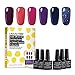 Produktbild Lagunamoon UV Nagellack, Gel Nagellack UV LED 6 Farben Set für Nageldesign Gel Polish Soak off Gel Nagellack Berry naughty