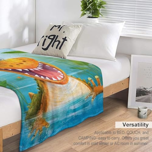 Manta de cocodrilo contra el frío manta de sofá de franela cómoda 140x180 7