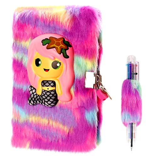 Joyhoop Diario Secreto Niña con Codigo de Felpa, Boligrafo de Sirena Color, Diario Niña con...
