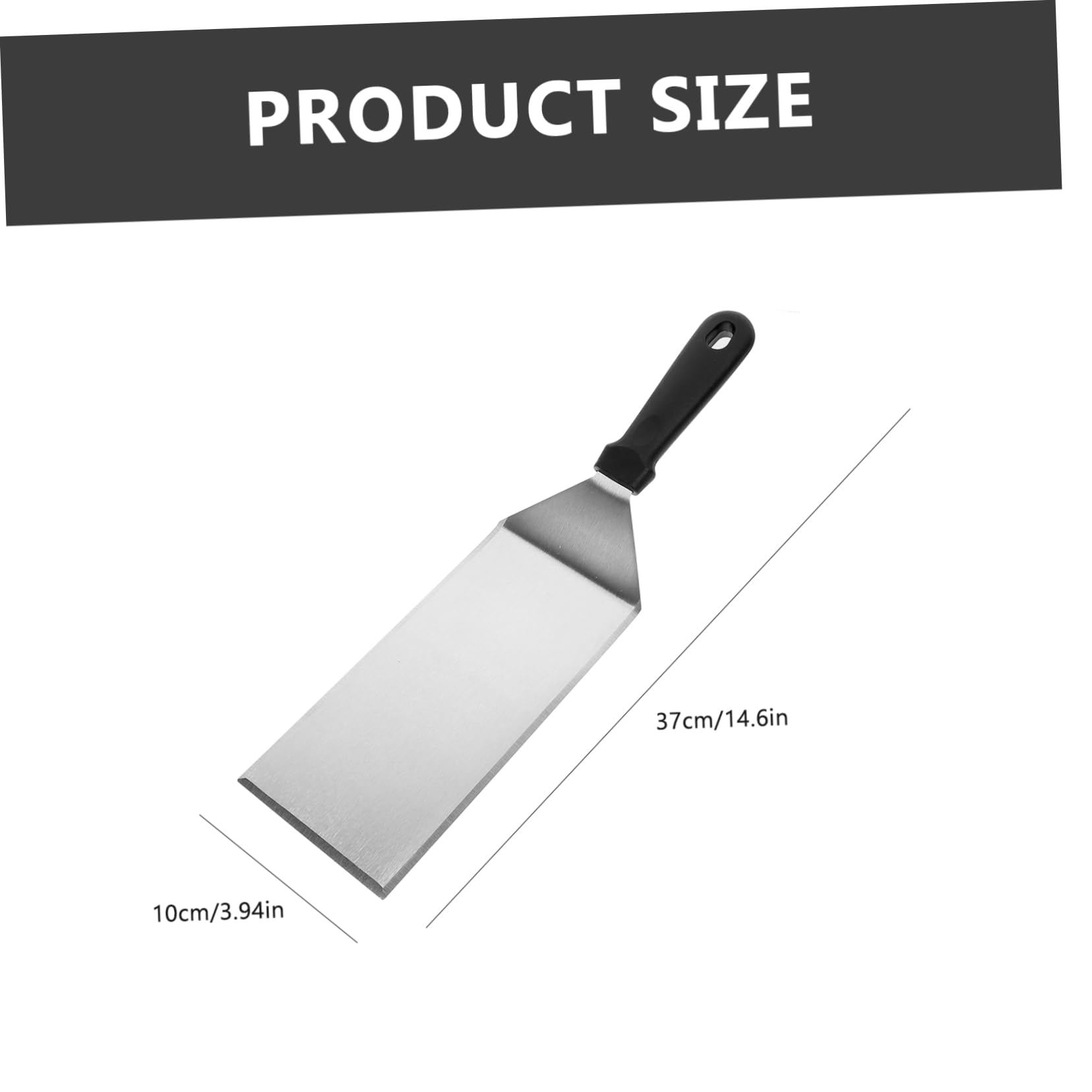 Spatule Cuisine en Acier Inoxydable Manche en Pp Résistant la Chaleur, Ustensile Polyvalent pour Cuisson et Friture, Lot de 3 Set de Set de Pièces Argenté