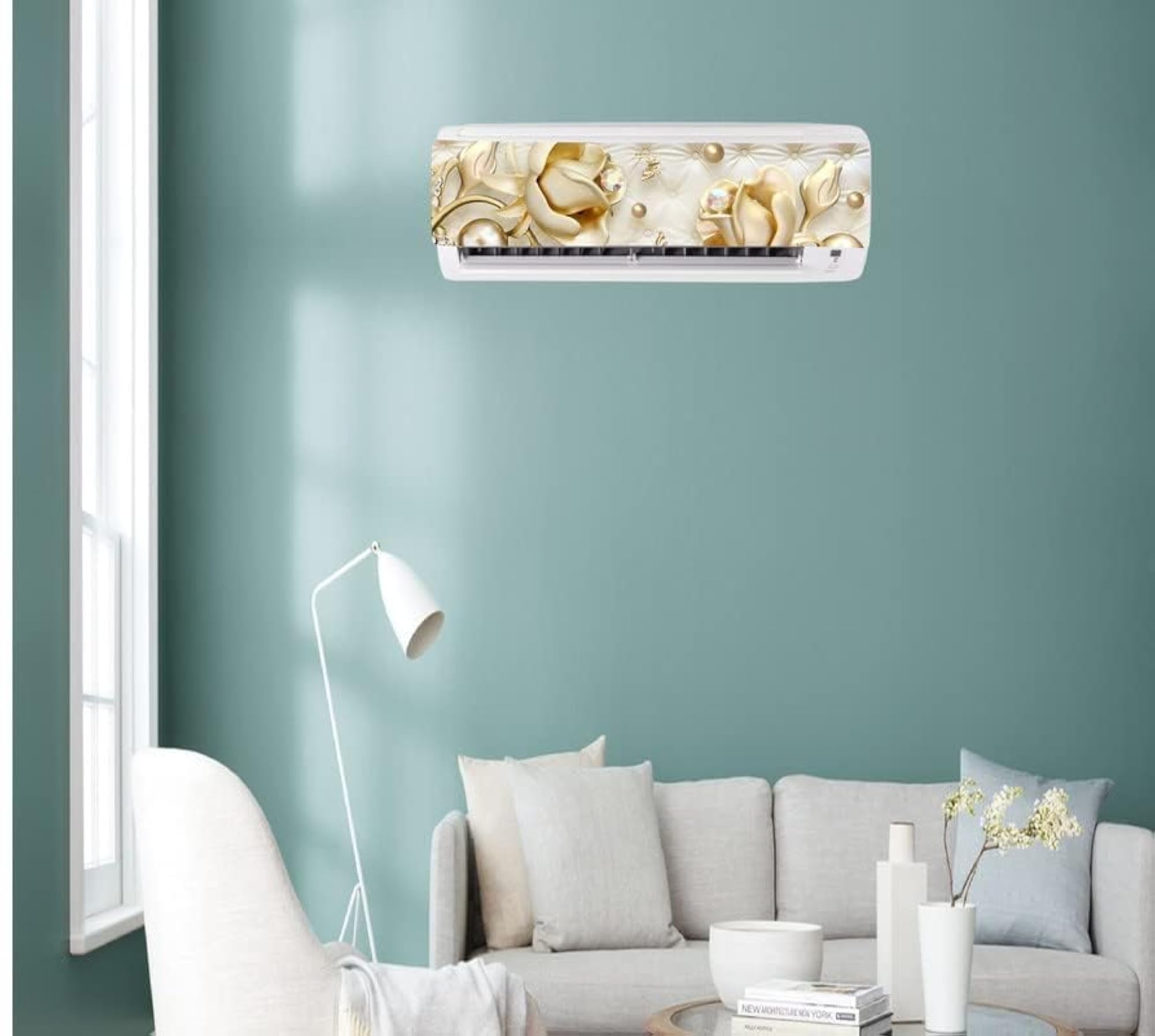 Decorative Flower AC Sticker