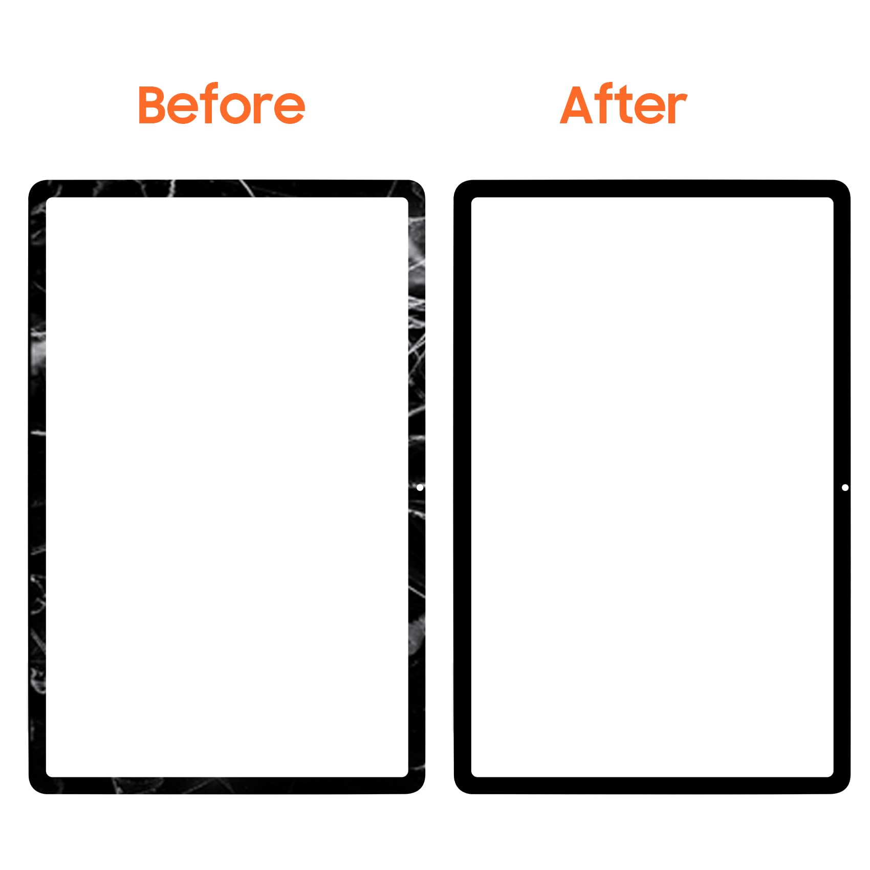 Écran de Rechange pour Lenovo Tab M11 TB330FU Vitre Avant pour Lenovo Tab M11 TB330FU 11 Pouces Vitre Panneau Ecran Replacement avec Kit de Réparation (Noir, Pas Écran LCD, Pas Touchscreen)