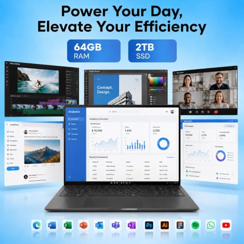 Image of Dell 15 Laptop Touchscreen, Intel Ultra 7-255U(12-Core), 640GB DDR5 20TB