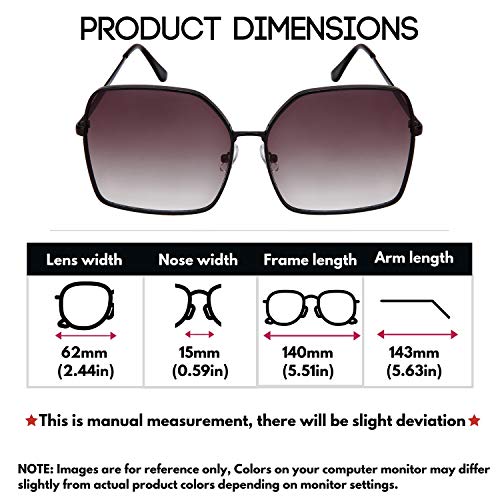 Oversized Square Sunglasses with Flat Lenses 3123FLAP/3361FLAP4