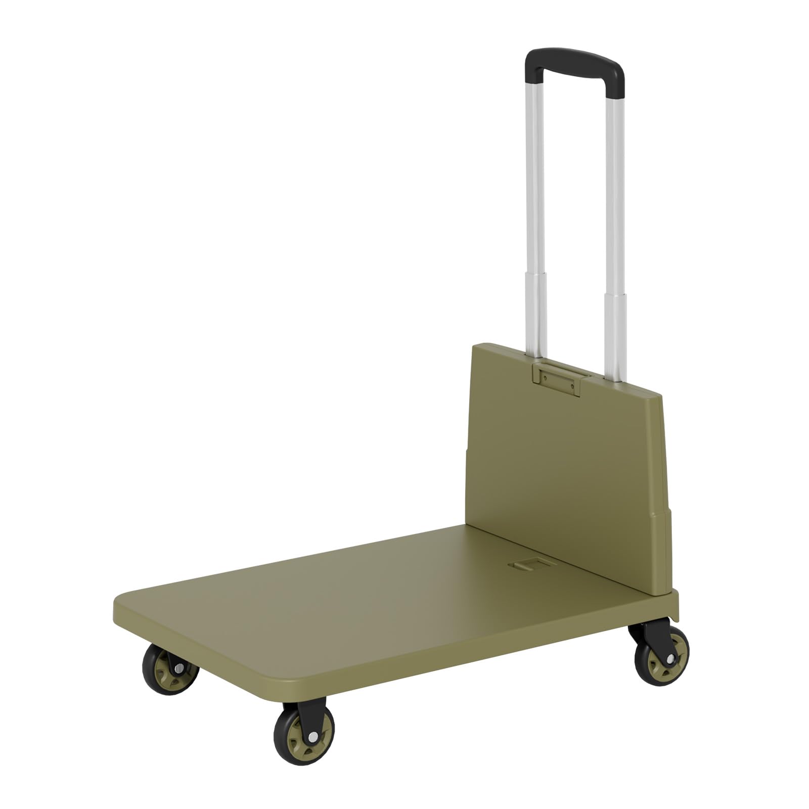 Collapsible Wagon Cart Heavy-Duty 330 lbs Capacity: Foldable Utility Cart with All-Terrain Wheels for Groceries/Beach/Camping, Rolling Crate Hand Truck Dolly with Platform Utility Trolley Cart,Green