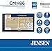 Jensen CMN86 6.8 inch LED Multimedia Touch Screen Double Din Car Stereo |Built-in Navigation | Push to Talk Assistant | Bluetooth | Steering Wheel Control | Front & Rear Camera Inputs | USB & microS
