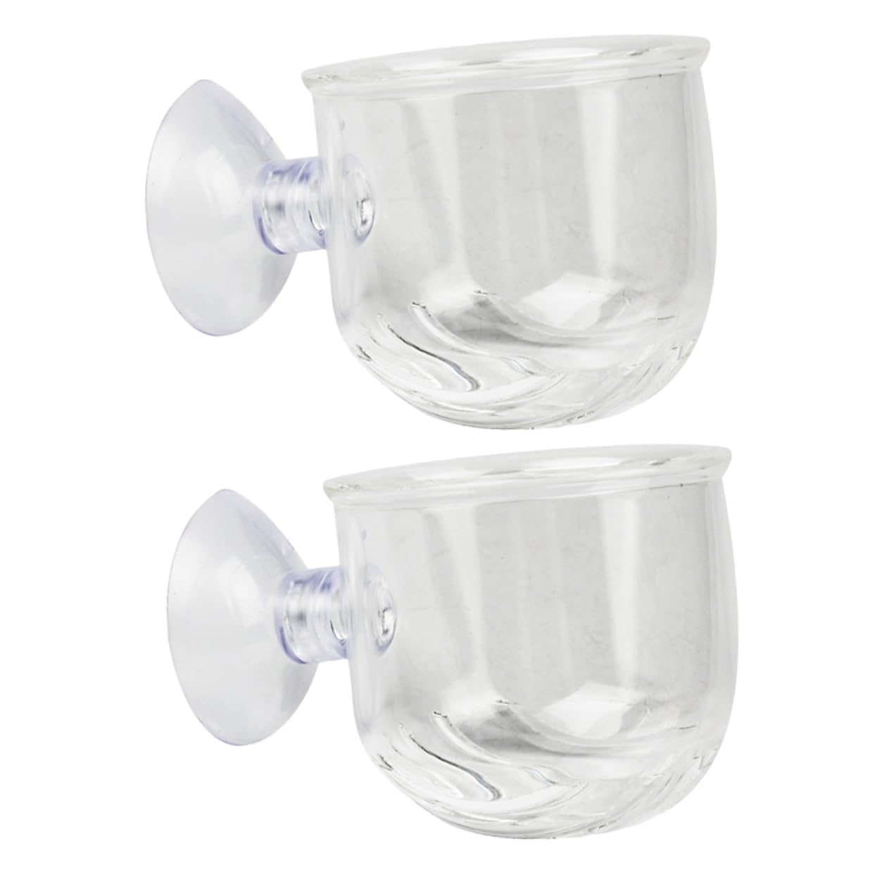 PRETYZOOM Alimentador De Peces Suministros Acuáticos Taza De Alimentación De Vidrio Equipo De Acuario Transparente Productos Acuáticos De Tanque Súper 4 Uds
