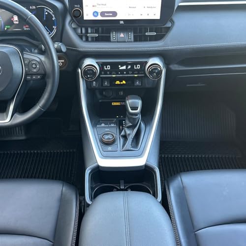Image of for Toyota RAV4 /RAV4 Hybrid 2023 2024 2025 air Conditioning knob Cover, Start Button Cover Decorative Ring, Volume, Aluminum Alloy Decoration (RAV4 Hybrid, Black)