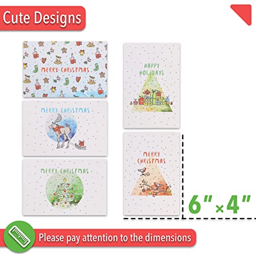 Mpfy- Holiday Cards, Christmas Cards, Pack Of 30 With Envelope, Message Inside, 5 Unique Design, Christmas Cards Boxed, Christmas Card, Holiday Cards Bulk, Greeting Cards, Mother's Day Gift #TOP2