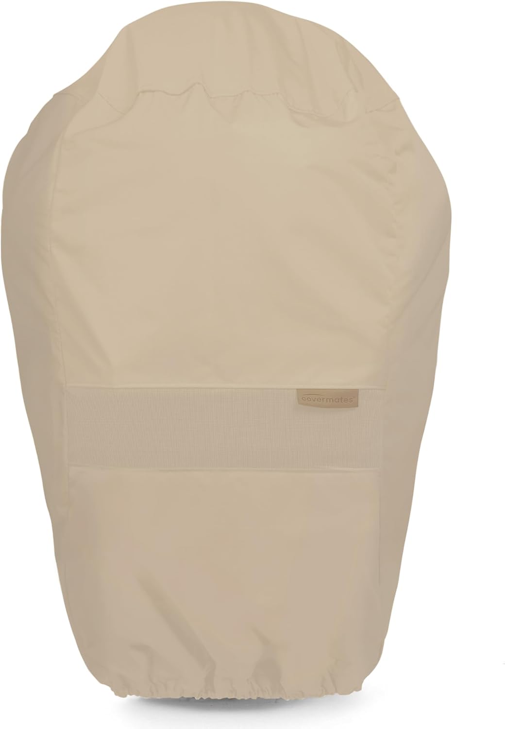 Covermates Classic Round Smoker Cover – All-Weather Water-Resistant Outdoor Smoker Cover with Elastic Hem & Mesh Vents, Heavy-Duty 12-Gauge Vinyl Protection, 22 Diameter x 32H, Classic Tan