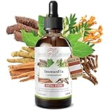 ImmunFix Tinktur 100 ml – Pflanzliche Unterstützung für Immunsystem, Energie & Balance – mit Ginseng, Katzenkralle, Ashwagandha, Cordyceps, Rosenwurz & Tragant – vegan & alkoholfrei