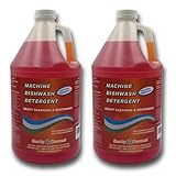 Quality Chemical Heavy Duty Liquid Alkaline Commercial Dishwasher Detergent - Industrial-Grade Formula Dissolves Food Stains, Grease, Grime and Residue - No Pre-Rinse Needed - 128oz (2 Count)