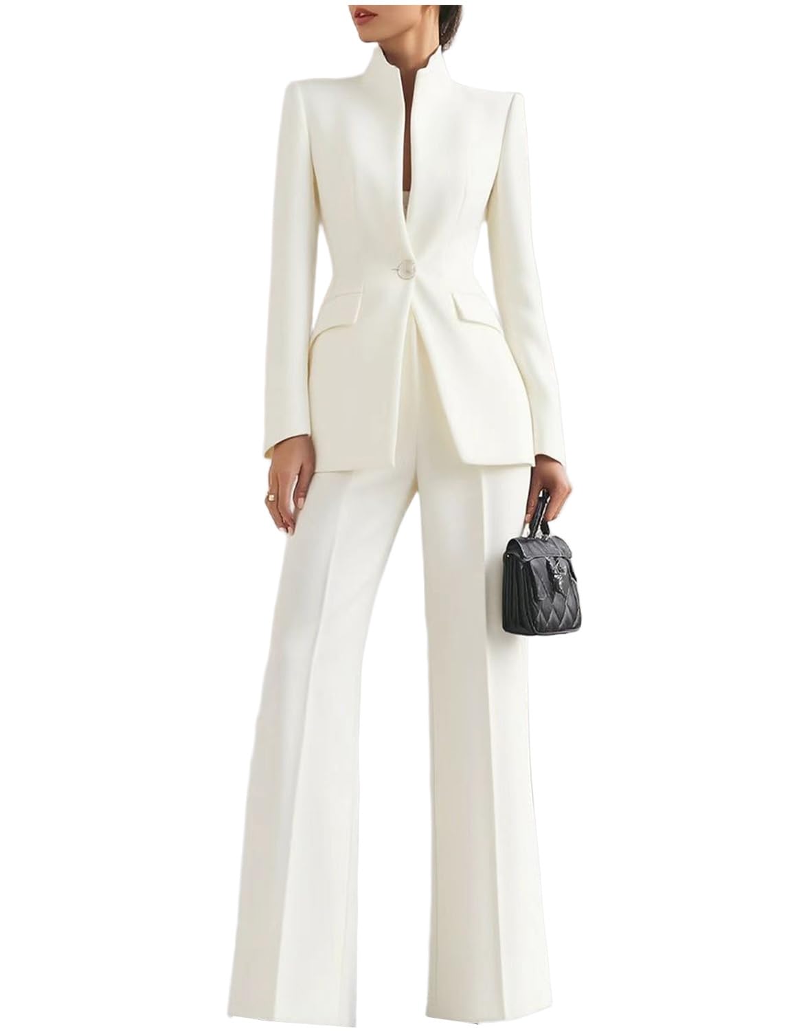 Womens Two Pieces Suit One Button Jacket and Pants Tuxedos Banquet Daily Leisure