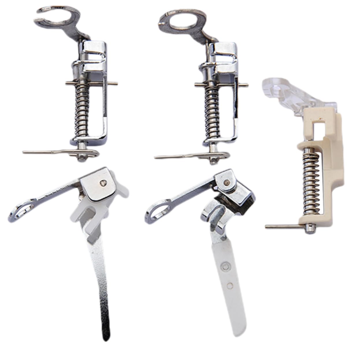 Artibetter 3 Set Piedino per Cucire Portatile Accessorio per Cucire Piedino per Orlare Arrotolato Piedino Universale per Punto Raso Piedini per Cucire Piedini per Macchina da 5 Pezzi * 3