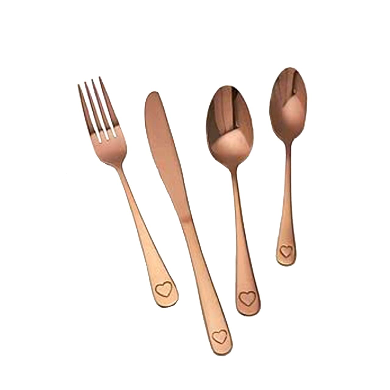 AAMEN 16 Piece Stainless Steel Cutlery Set, Easy Clean Flatware Set, Include Forks Knives Spoons Tableware Silverware Set-Dishwasher Safe Portable Cutlery Set Ideal for Home Hotel and Wedding