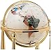 Unique Art 36-Inch by 13-Inch Floor Standing Pearl Ocean Gemstone World Globe with Gold 4-Leg Stand