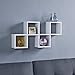 Danya B. Cubby Chessboard Wall Shelf - Horizontal or Vertical (White)