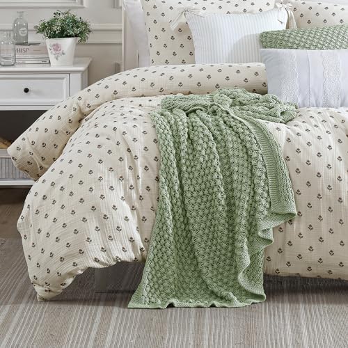 Peri Home Full/Queen Duvet Cover & Sham Set - 100% Cotton - 3-Piece - Multi Block Print Gauze