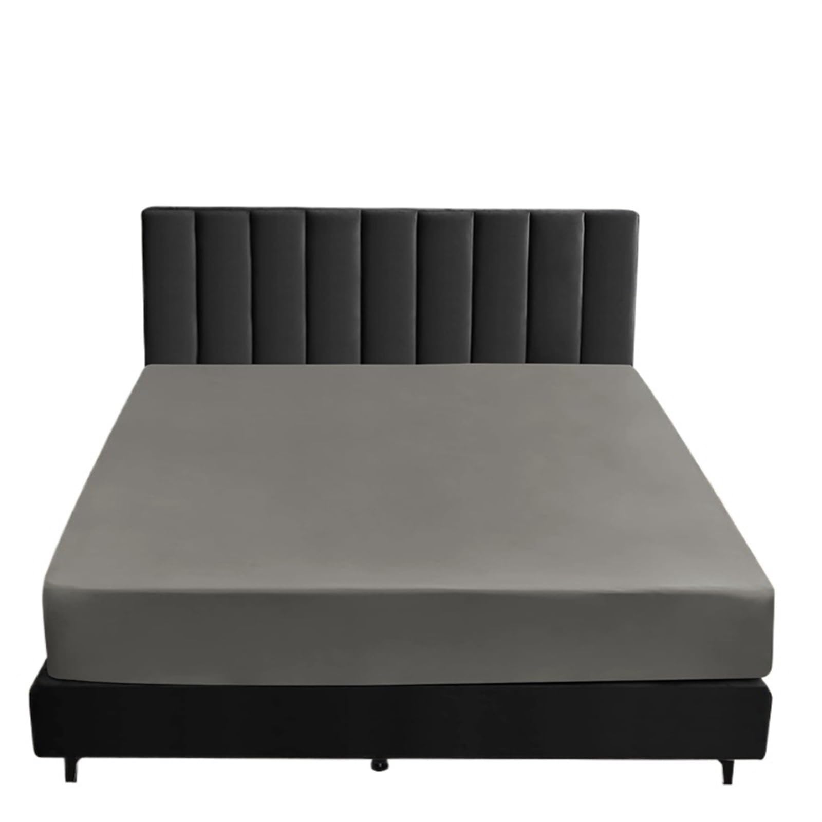 Coprimaterasso Lenzuolo con Angoli Impermeabile, Comodo coprimaterasso con Elastico in Gomma, Lavabile e Facile da Pulire(Grey,180x200x30cm)