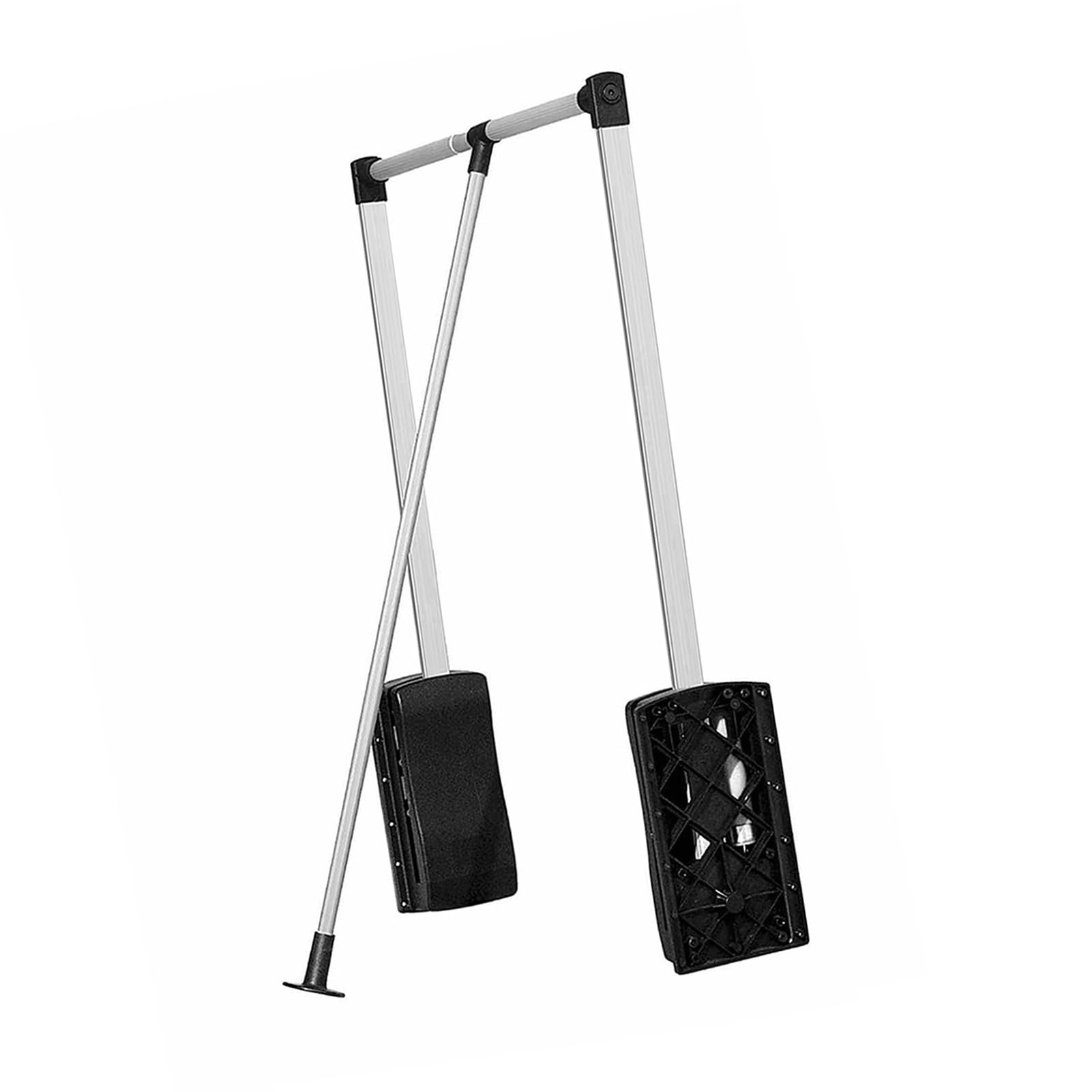 AYCDL Retractable Wardrobe Rod,Pull Down Closet Rod,Hang Wardrobe Rail Lift,Adjustable 510-1210mm,with Pneumatic Buffer,for Wardrobe Heavy Duty Pull Down Clothes Rail,Silver-660-890mm