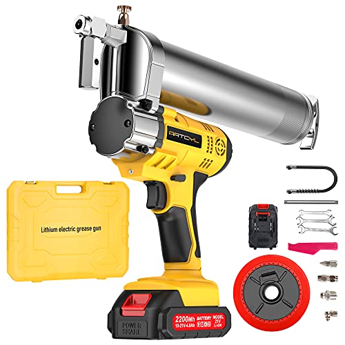 ARTCYL Cordless Electric Grease Guns, 20V Professional 10000 Psi High-Pressure Grease Gun with 2 Battery ARTCYL Cordless Electric Grease Guns, 20V Professional 10000 Psi High-Pressure Grease Gun with 2 Battery