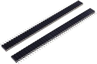 elpart 5 pcs 1x40 2.54mm Pin Header Female Round Pin Insulator 7.0mm Straight 2.54 Pitch Through Hole Rohs Reach Tin Plated IC Socket #elPart2337438