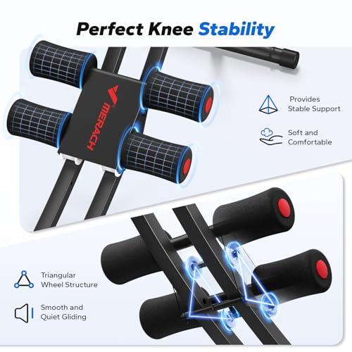 Image of MERACH Ab Machine, Ab Workout Equipment, Adjustable Ab Trainer Machine | Foldable Abdominal Trainer for Stomach Workout with LCD Monitor at Home Gym Knee Protection& 440 LBS Capacity