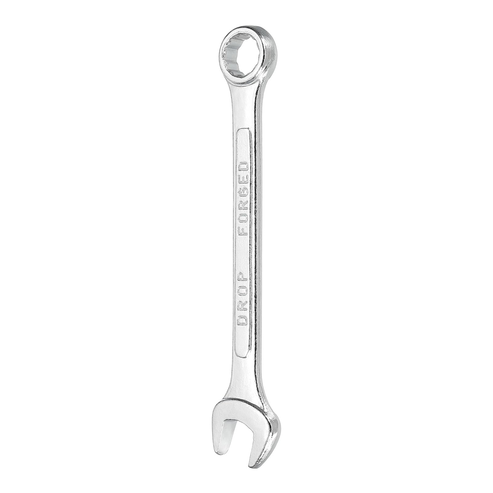 sourcing map Combination Wrench 12mm Metric 12-Point Box and Open End Zinc Plated Steel Double Ended Spanner Tool for Automotive Pipe Furniture Machinery DIY Repair, Silver White โ image 1