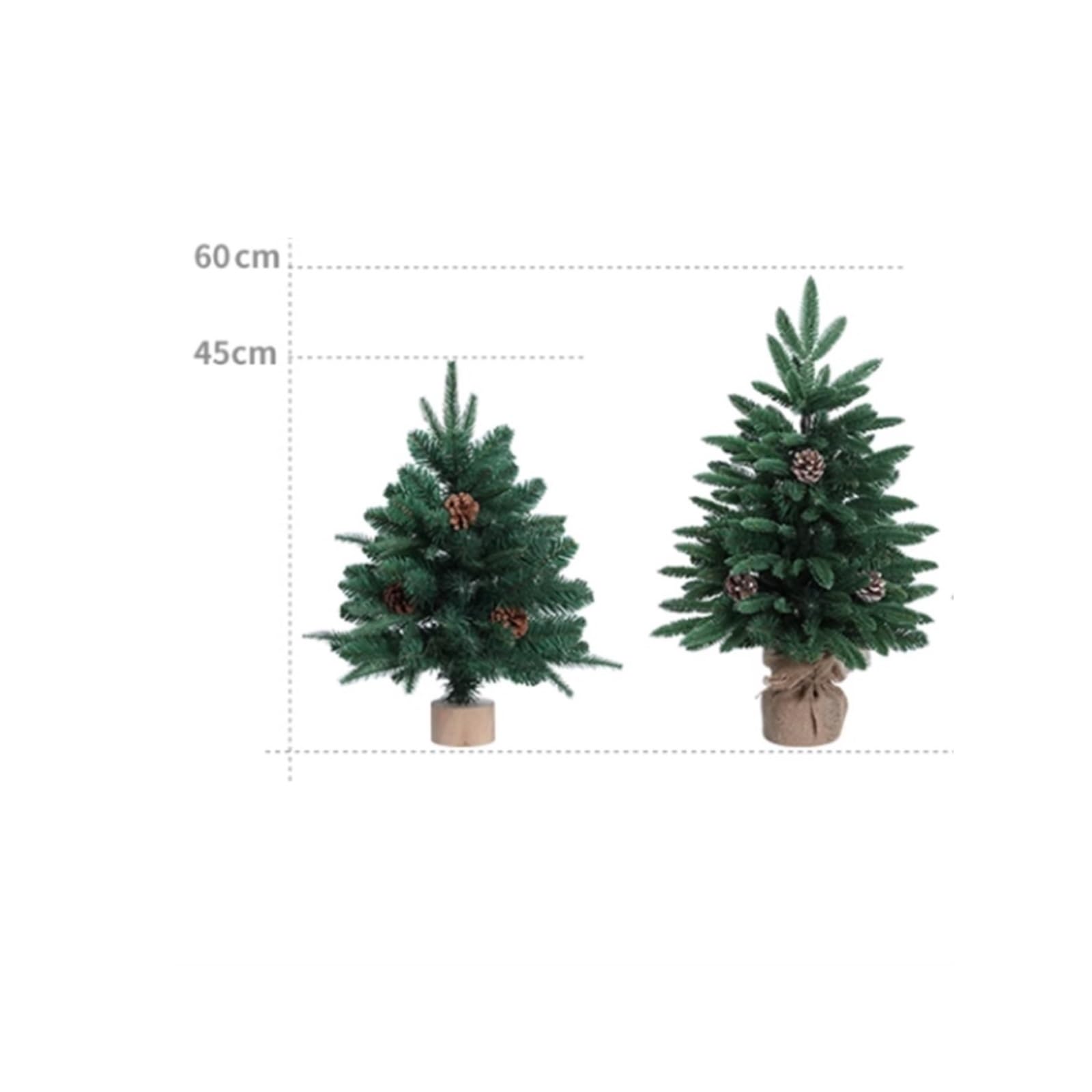 Kompaktowa sztuczna choinka: idealna do dekoracji wnętrz domu, biurka i małych przestrzeni (długo, 60 cm)