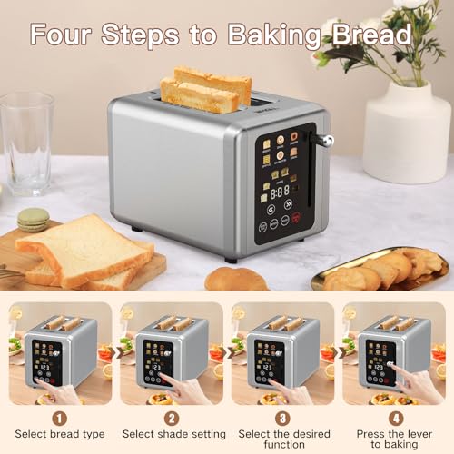 WHALL-Touch-Screen-Toaster-2-Slice-Stainless-Steel-Digital-Timer-Toaster-with-Sound-Function-Smart-Extra-Wide-Slots-Toaster-with-Bagel-Cancel-Defrost-6-Bread-Types-6-Shade-Settings